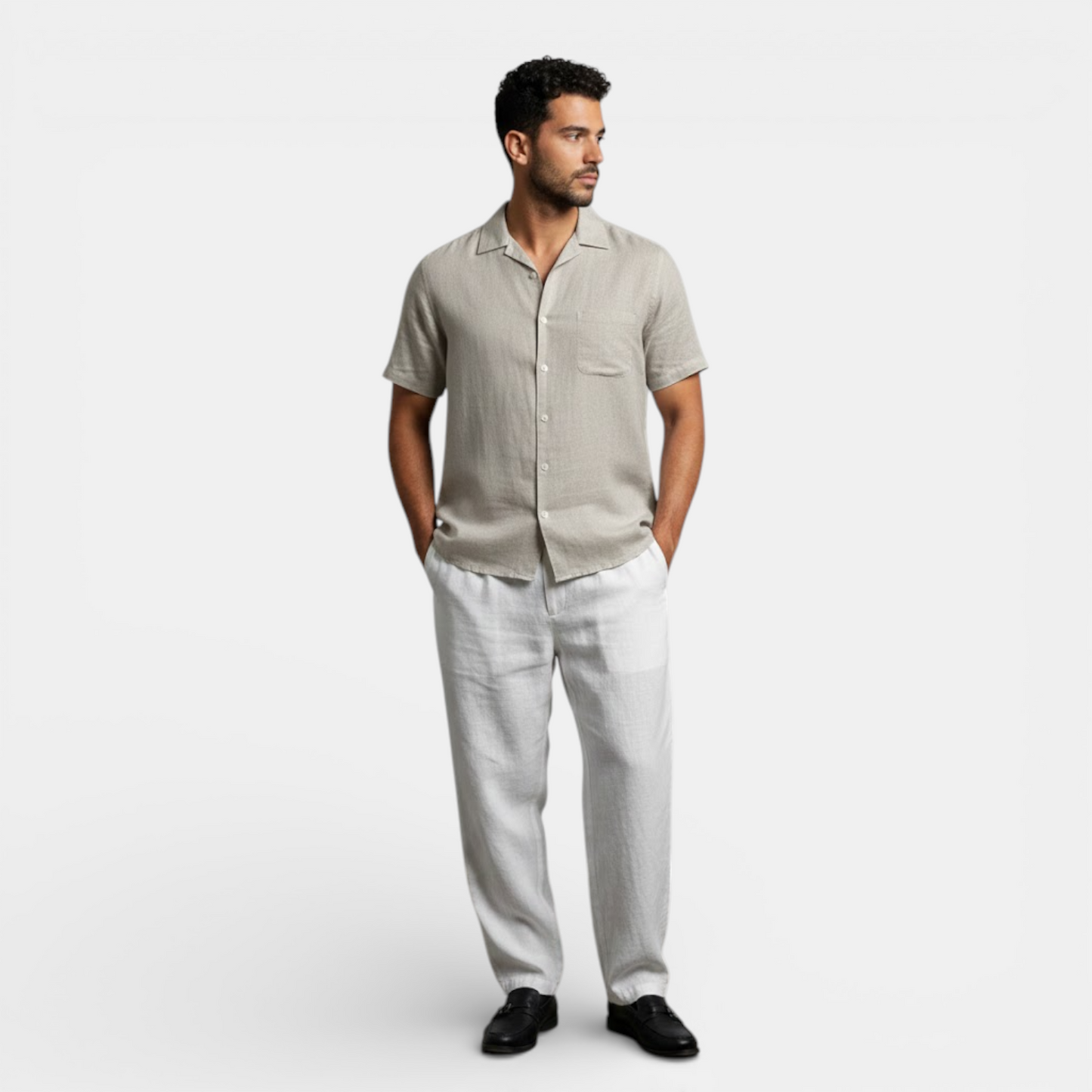 Men's Short-Sleeve Shirt Button-Up Collared Casual Holiday Beach Smart-Casual Relaxed Fit Everyday Crawford