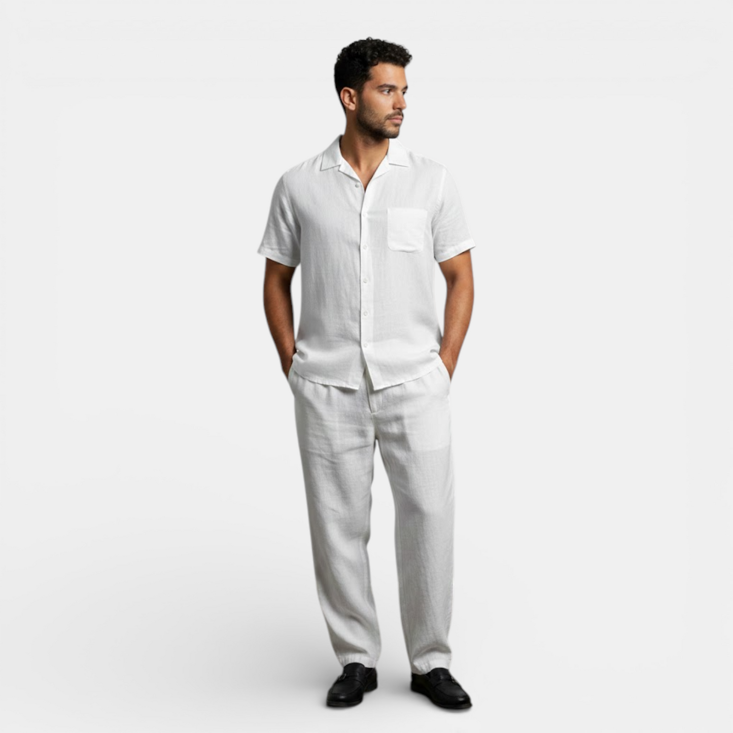 Men's Short-Sleeve Shirt Button-Up Collared Casual Holiday Beach Smart-Casual Relaxed Fit Everyday Crawford