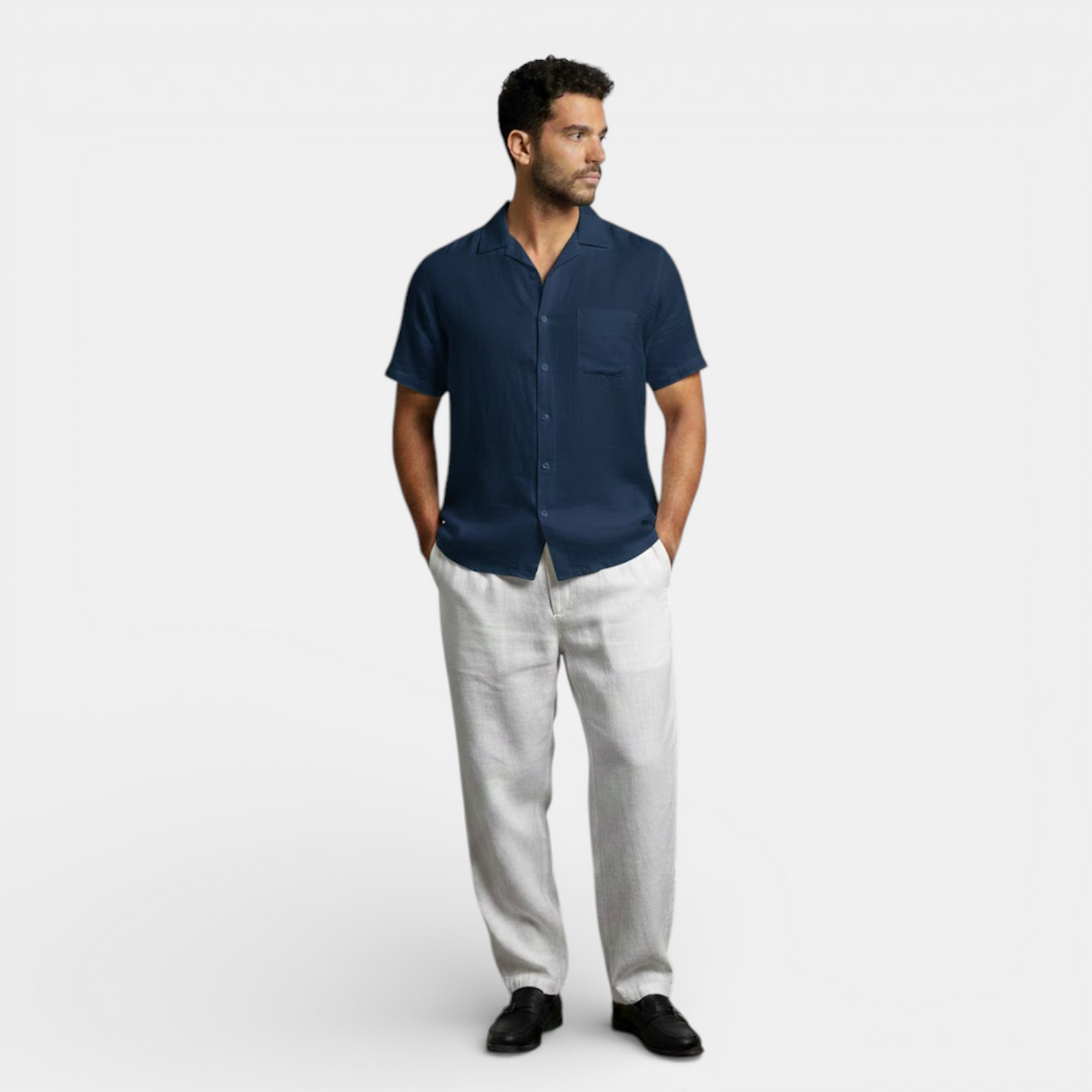 Men's Short-Sleeve Shirt Button-Up Collared Casual Holiday Beach Smart-Casual Relaxed Fit Everyday Crawford