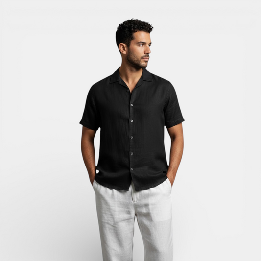 Men's Short-Sleeve Shirt Button-Up Collared Casual Holiday Beach Smart-Casual Relaxed Fit Everyday Crawford