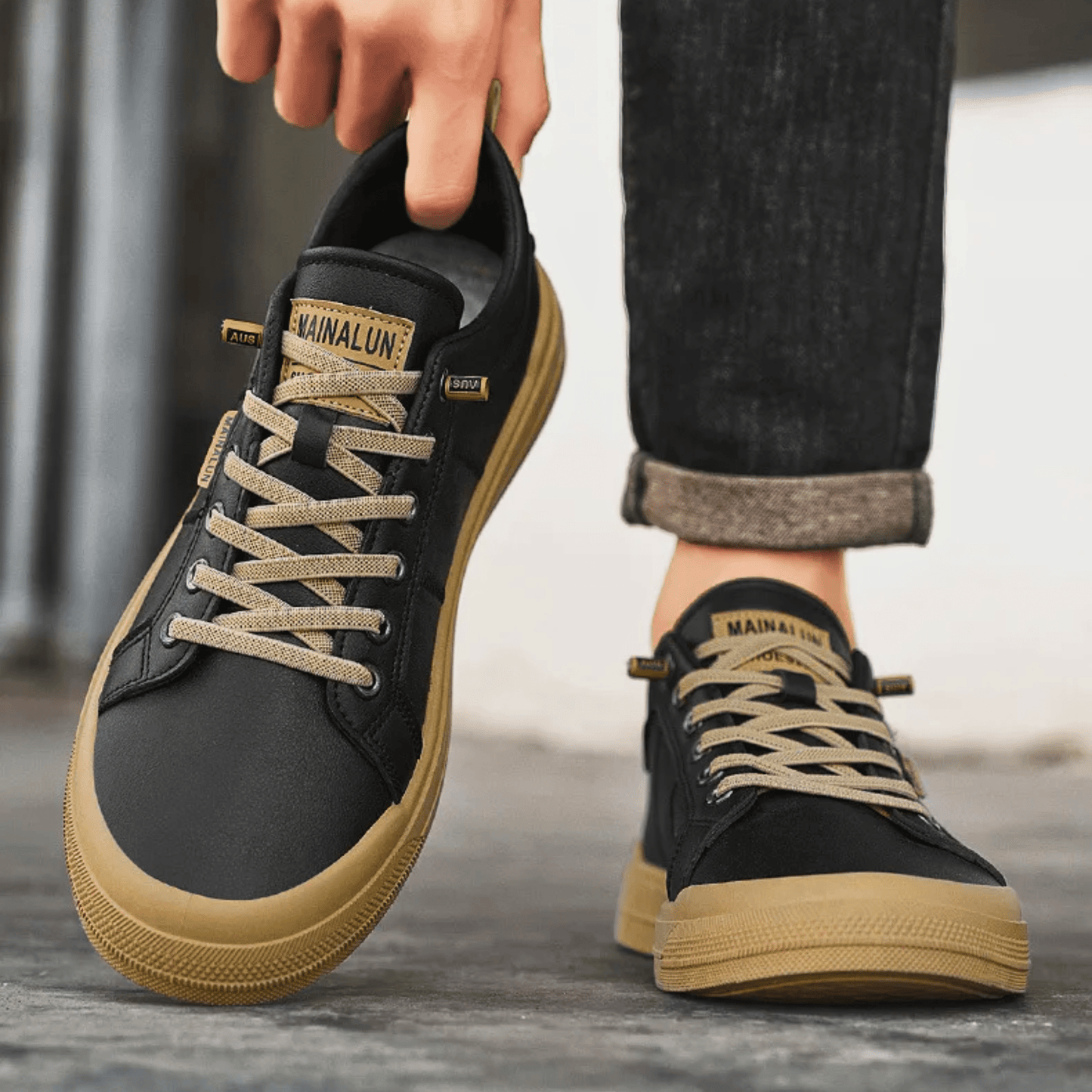 Men's Lace-Up Shoes Derby Round Toe Elegant Casual Smart-Casual Office Business Everyday Leather Look Versatile Thornbury