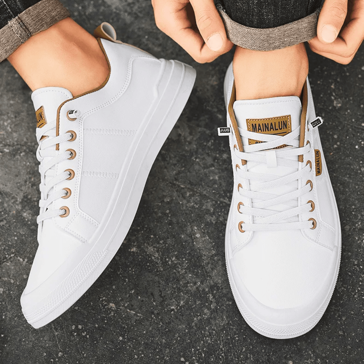 Men's Lace-Up Shoes Derby Round Toe Elegant Casual Smart-Casual Office Business Everyday Leather Look Versatile Thornbury