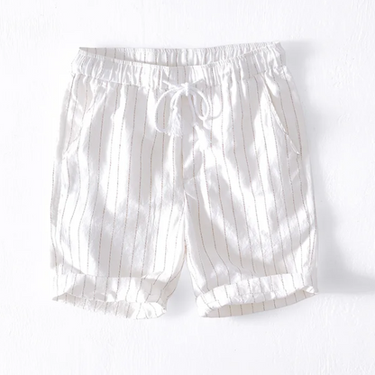 Men's Linen Shorts Drawstring Elastic Waist Relaxed Fit Breathable Casual Beach Holiday Everyday Loungewear Reed