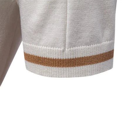 Men's Quarter-Zip Polo Shirt Short-Sleeve Collared Ribbed Casual Smart-Casual Everyday Golf Sport Regular Fit Weller