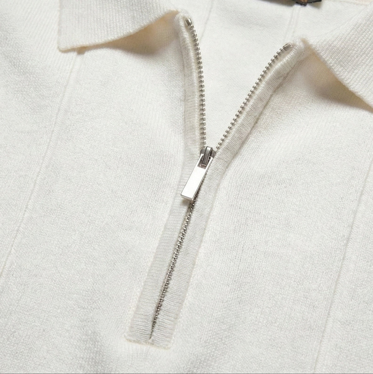 Men's Quarter-Zip Polo Shirt Short-Sleeve Collared Ribbed Casual Smart-Casual Everyday Golf Sport Regular Fit Weller
