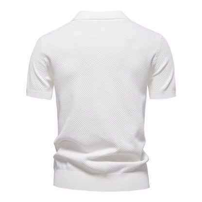 Men's Mesh Polo Shirt Short-Sleeve Collared Breathable Textured Casual Smart-Casual Everyday Golf Sport Regular Fit Osgood