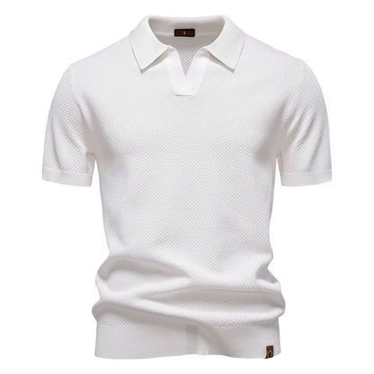 Men's Mesh Polo Shirt Short-Sleeve Collared Breathable Textured Casual Smart-Casual Everyday Golf Sport Regular Fit Osgood